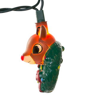 Thumbnail 10: RUDOLPH Rudolph 10-Light Rudolph Head with Wreath Light Set 