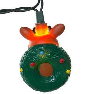 Thumbnail 16: RUDOLPH Rudolph 10-Light Rudolph Head with Wreath Light Set 