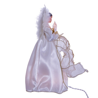 Thumbnail 12: Kurt Adler Kurt Adler 10-Light 12-Inch Ivory and Gold Black Angel. 