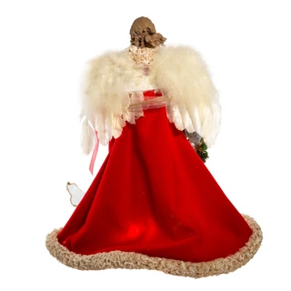 Thumbnail 5: Kurt Adler Kurt Adler UL 10-Light 16-Inch Red and Ivory Angel Treetop. 