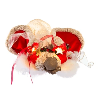 Thumbnail 6: Kurt Adler Kurt Adler UL 10-Light 16-Inch Red and Ivory Angel Treetop. 