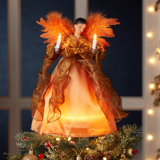 Thumbnail 18: Kurt Adler Kurt Adler 13-Inch UL 10-Light Gold African American Angel. 
