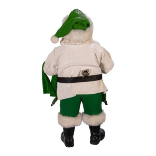 Thumbnail 10: FABRICHE Kurt Adler 10.5 in. Fabriché Musical Irish Chef Santa 