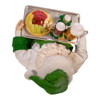 Thumbnail 12: FABRICHE Kurt Adler 10.5 in. Fabriché Musical Irish Chef Santa 