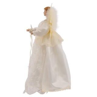 Thumbnail 8: Kurt Adler Kurt Adler Indoor 10-Light 14.5-Inch Ivory Angel Treetop. 