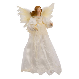 Thumbnail 2: Kurt Adler Kurt Adler Indoor 10-Light 14.5-Inch Ivory Angel Treetop. 