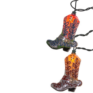 Thumbnail 6: Kurt Adler Kurt Adler 10-Light Boots with Glitter Indoor Light Set. 