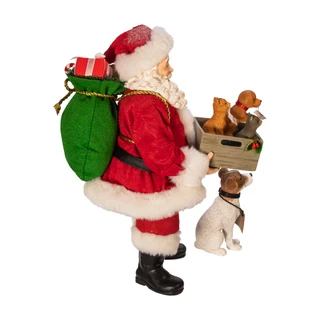 Thumbnail 14: FABRICHE Kurt Adler 2 Pc. Fabriché Adopt-a-Pet Santa & Dog Set 