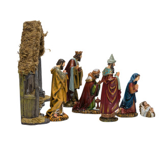 Thumbnail 14: Kurt Adler 6-Inch Resin Nativity Set of 7 Figurines 