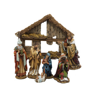 Thumbnail 10: Kurt Adler 6-Inch Resin Nativity Set of 7 Figurines 