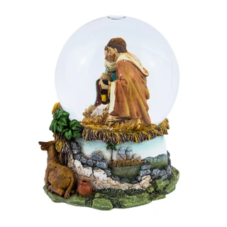 Thumbnail 8: Kurt Adler Kurt Adler Musical Holy Family Snow Globe 