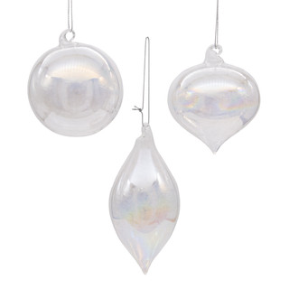 Thumbnail 2: Kurt Adler Kurt Adler 3 Pc. Iridescent Glass Ball Ornament Set 