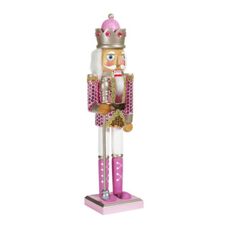 Thumbnail 6: Kurt Adler 15-Inch Pink Nutcracker 