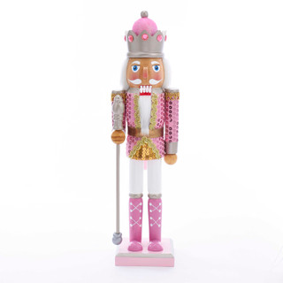 Thumbnail 2: Kurt Adler 15-Inch Pink Nutcracker 
