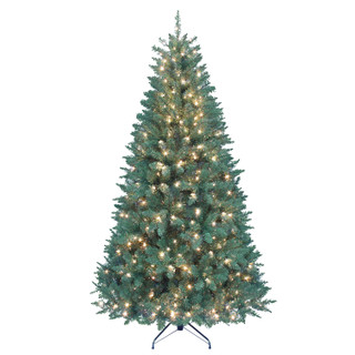 Thumbnail 2: Kurt Adler Kurt Adler 7-Foot Pre-Lit Pine Tree with Clear Lights 