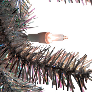 Thumbnail 8: Kurt Adler Kurt Adler 9-Foot Pre-Lit Silver Ice Garland 
