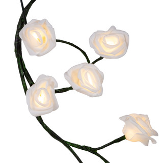 Thumbnail 4: Kurt Adler Kurt Adler 6-Foot Green Garland With Rose Lights 