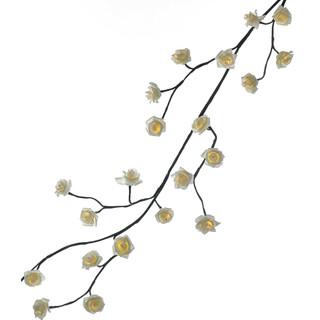 Thumbnail 2: Kurt Adler Kurt Adler 6-Foot Green Garland With Rose Lights 