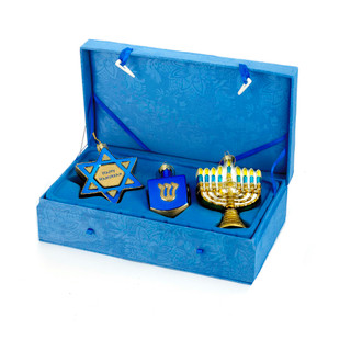 Thumbnail 2: NOBLE GEMS Noble Gems 3 Pc. Hanukkah Ornament Set 