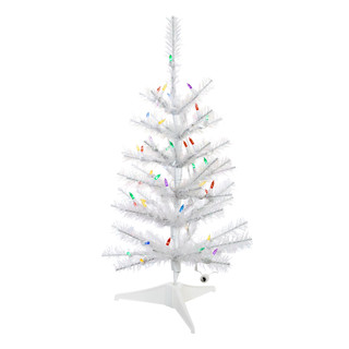 Thumbnail 1: Kurt Adler Kurt Adler 2-Foot Pre-Lit Multicolored LED Glisten Pine Tree 