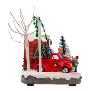 Thumbnail 4: Kurt Adler Kurt Adler 4.7-Inch Lighted Christmas Trees Village Shop 