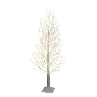 Thumbnail 2: Kurt Adler Kurt Adler 5-Foot Winter White Pre-Lit Twig Tree 