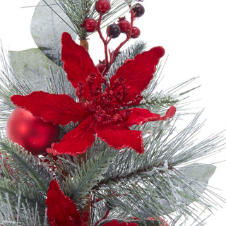 Thumbnail 4: Kurt Adler Kurt Adler 18-Inch Flocked Tree in Burlap Base 