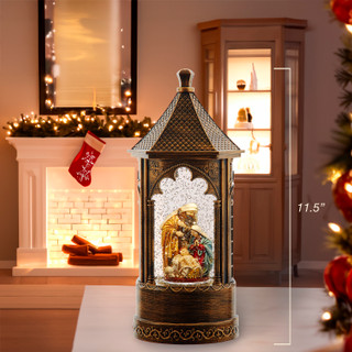 Thumbnail 16: Kurt Adler Kurt Adler 11.5-Inch Lighted Nativity Water Lantern 