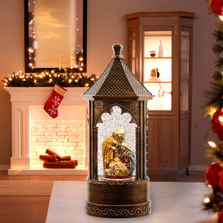 Thumbnail 2: Kurt Adler Kurt Adler 11.5-Inch Lighted Nativity Water Lantern 