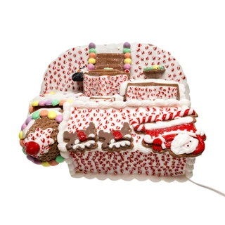 Thumbnail 10: Kurt Adler Kurt Adler 10-Inch Pre-Lit Gingerbread House With Santa 