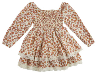 Thumbnail 2: KIWI Kiwi Little Girls Harvest Floral Dress 