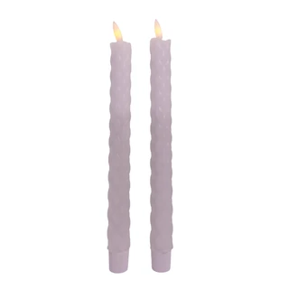 Thumbnail 4: Kurt Adler Kurt Adler 9.7-Inch LED Diamond Flicker Flame Candle Set 
