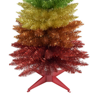 Thumbnail 6: Kurt Adler Kurt Adler 4-Foot Foil Rainbow Tree 