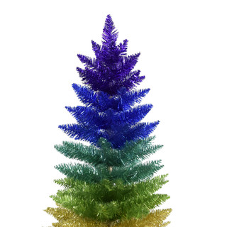 Thumbnail 4: Kurt Adler Kurt Adler 4-Foot Foil Rainbow Tree 