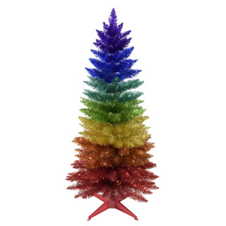 Thumbnail 8: Kurt Adler Kurt Adler 4-Foot Foil Rainbow Tree 