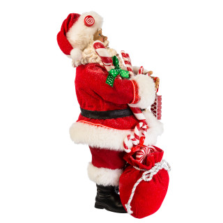 Thumbnail 6: Kurt Adler Kurt Adler 10 in. Fabriché Santa & Christmas Candy Bag 