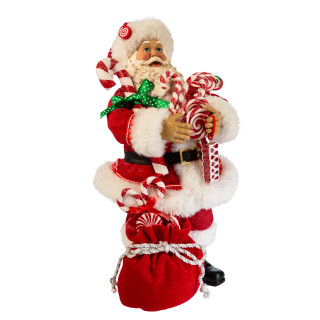 Thumbnail 4: Kurt Adler Kurt Adler 10 in. Fabriché Santa & Christmas Candy Bag 