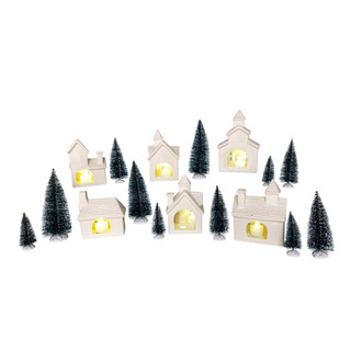 Thumbnail 8: Kurt Adler Kurt Adler 24 Pc. Lighted Porcelain House Set 