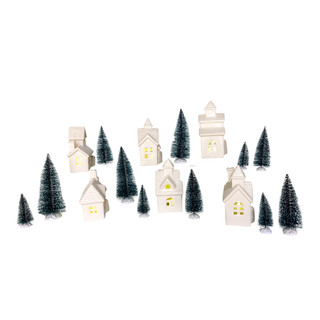 Thumbnail 6: Kurt Adler Kurt Adler 24 Pc. Lighted Porcelain House Set 