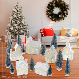 Thumbnail 18: Kurt Adler Kurt Adler 24 Pc. Lighted Porcelain House Set 