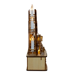 Thumbnail 4: Kurt Adler Kurt Adler 17 in LED Wooden Light-Up Christmas Village 
