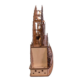 Thumbnail 6: Kurt Adler Kurt Adler 16-Inch Light-Up Wooden Village with Motion 