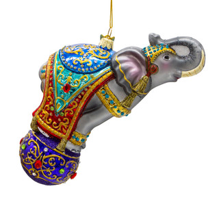 Thumbnail 2: BELLISIMO Bellissimo 7-Inch Glass Elephant Ornament 