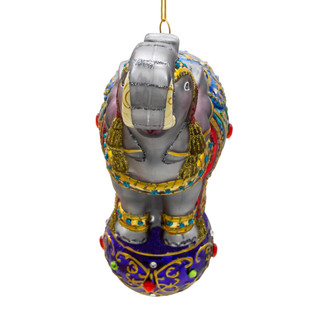 Thumbnail 4: BELLISIMO Bellissimo 7-Inch Glass Elephant Ornament 