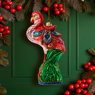 Thumbnail 8: BELLISIMO Bellissimo 7-Inch Glass Flamingo Ornament 