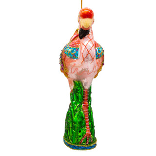 Thumbnail 4: BELLISIMO Bellissimo 7-Inch Glass Flamingo Ornament 