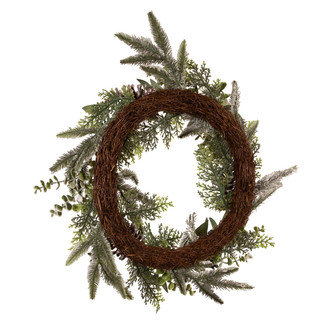 Thumbnail 4: Kurt Adler Kurt Adler 24-Inch Un-Lit Decorated Blueberry Rattan Wreath 