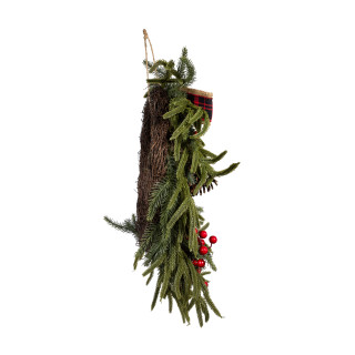 Thumbnail 6: Kurt Adler Kurt Adler 24-Inch Berries & Pinecone Rattan Wreath 