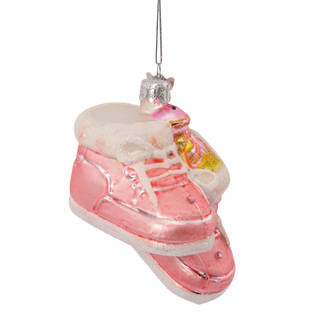 Thumbnail 3: NOBLE GEMS Noble Gems 4 Pc. Baby Girl First Christmas Ornament Set 