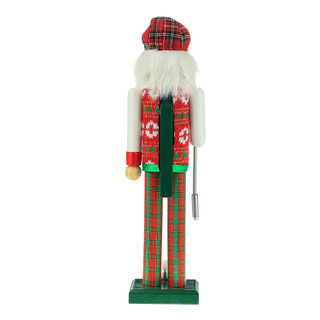 Thumbnail 4: Kurt Adler 15-Inch Red and Green Golfer Nutcracker 